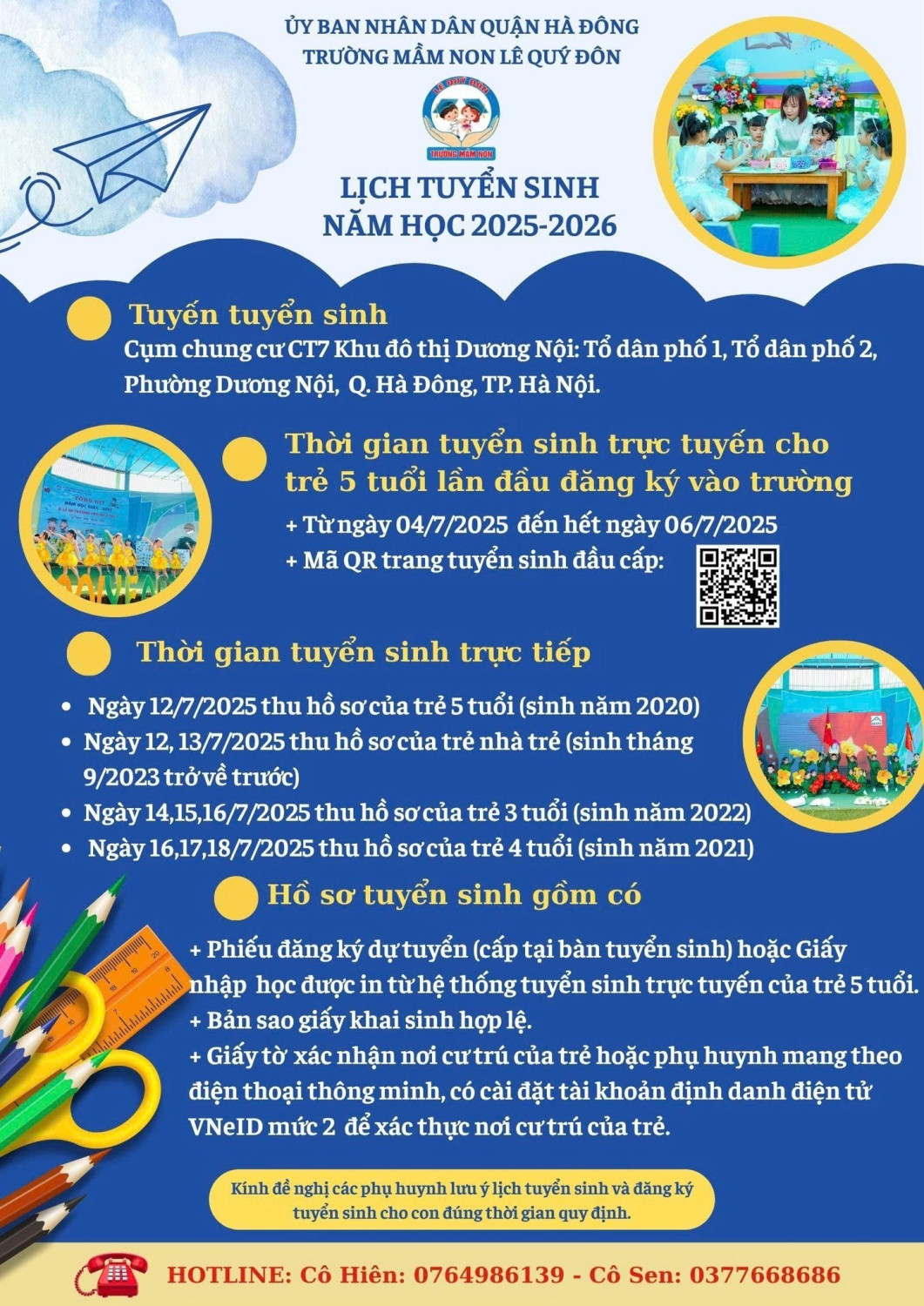 THÔNG BÁO TUYỂN SINH TRỰC TUYẾN NĂM HỌC 2025–2026 CHO TRẺ MẦM NON 5 TUỔI
